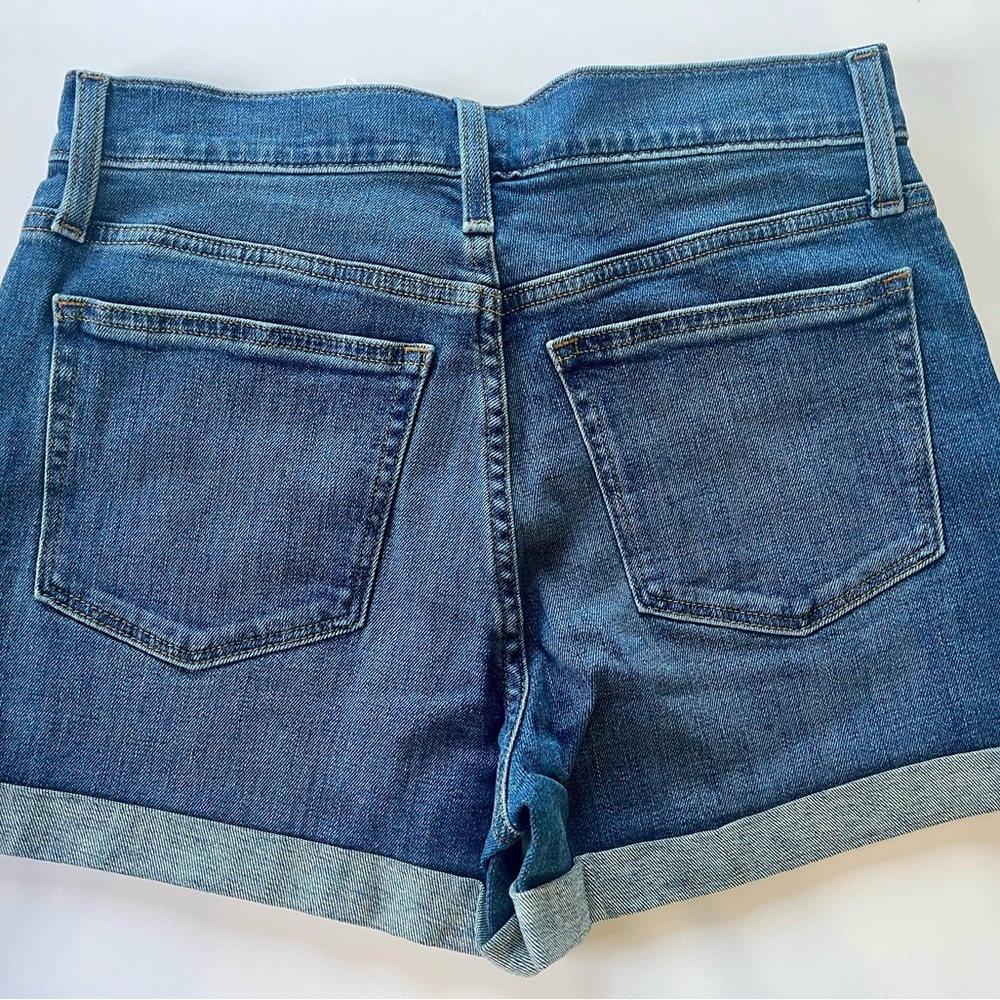 J. Crew High Rise Rolled Cuff Denim Shorts‎ Size 28 NWT Medium Wash Jean Shorts - Picture 6 of 8